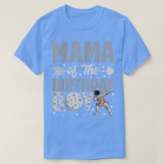 Camiseta Mamá Del Astronauta De Cumpleaños Tema Espacial Bd (Diseño del anverso)