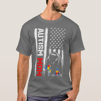 Camiseta Mamá del autismo vintage lleva un ventilador de la