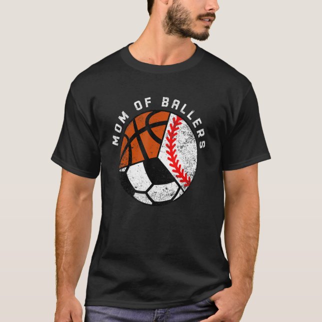 Camiseta Mamá Del Baloncesto De Béisbol De Baloncesto (Anverso)