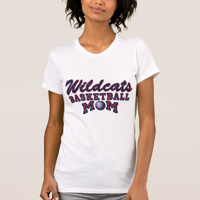 Camiseta Mamá del baloncesto de los gatos monteses (Anverso)