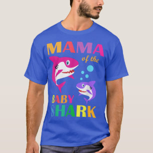 Camiseta Mamá Del Bebé Cumpleaños Madres De Tiburón