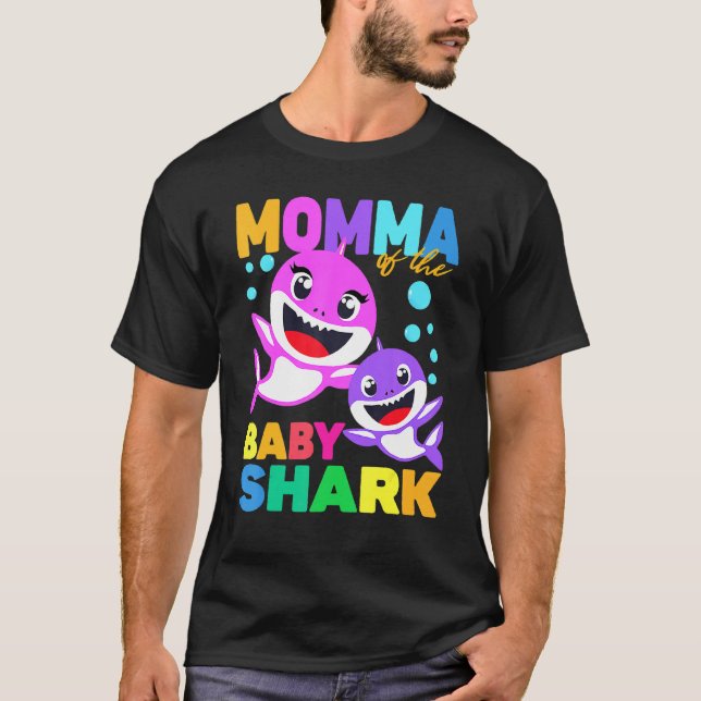 Camiseta Mamá Del Bebé Nacimiento Tiburón Mamá Tiburón Chri (Anverso)
