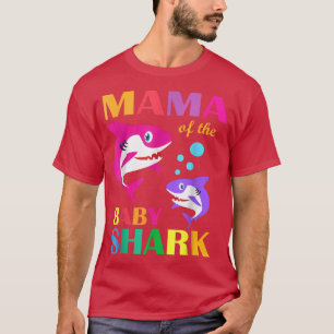 Camiseta Mamá Del Bebé Nacimiento Tiburón Mamá Tiburón Madr