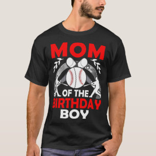Camiseta MAMÁ Del Béisbol De Los Niños De Cumpleaños