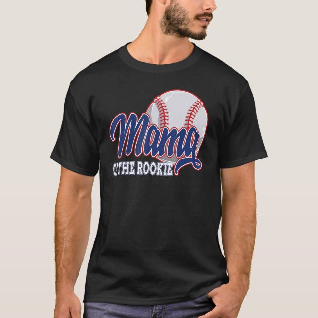 Camiseta Mamá Del Béisbol Rookie El Béisbol De Cumpleaños E (Anverso)