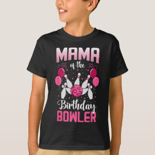 Camiseta Mamá del boliche de cumpleaños Familia de boliche