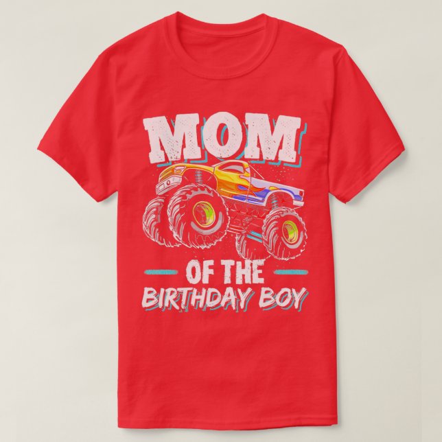 Camiseta Mamá del Camión Monstruo de Cumpleaños (Diseño del anverso)