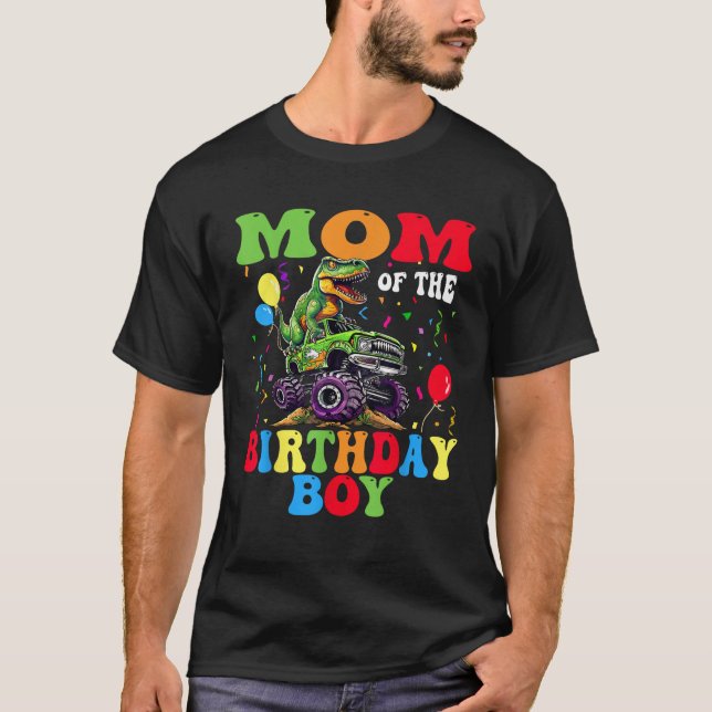 Camiseta Mamá Del Camión Monstruo De Dinosaurios De Nacimie (Anverso)