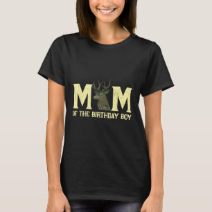 Camiseta Mamá del cazador de ciervos del niño cumpleañero C