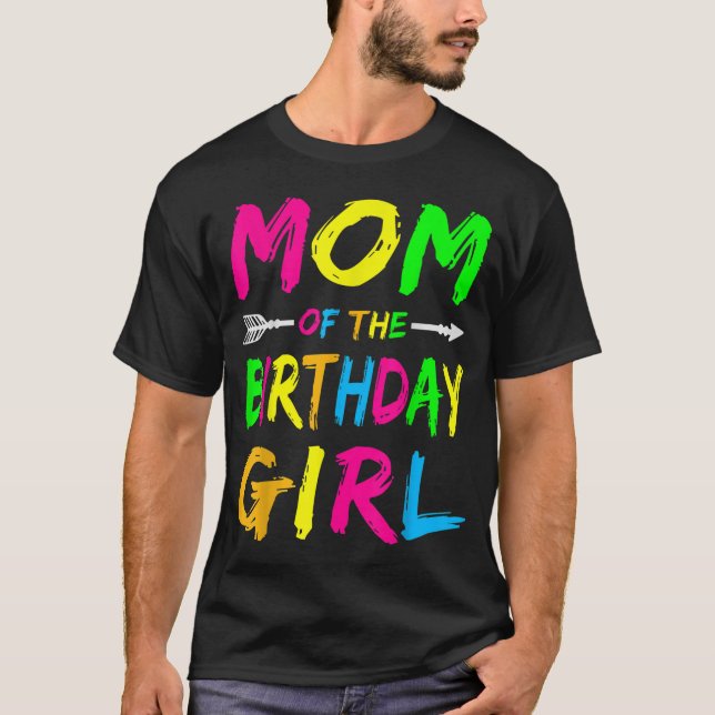 Camiseta Mamá del Chica de Cumpleaños (Anverso)