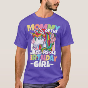 Camiseta Mamá del chica de cumpleaños - hija de quinto cump