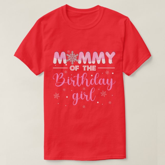 Camiseta Mamá del Chica de cumpleaños invierno de Holanda 1 (Diseño del anverso)