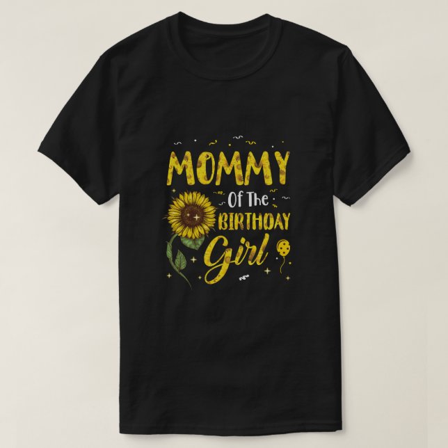 Camiseta Mamá Del Chica De Cumpleaños Mamá Regalos De Giras (Diseño del anverso)