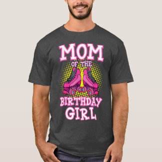 Camiseta Mamá del Chica de cumpleaños patinaje sobre patine