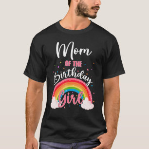 Camiseta Mamá Del Chica De Cumpleaños Rainbow Theme Birt