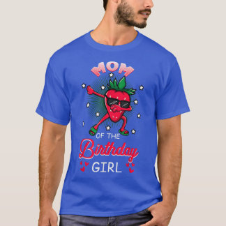 Camiseta Mamá Del Chica De Cumpleaños Strawberry Dabbing Bd