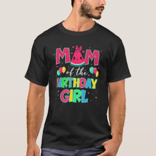 Camiseta Mamá Del Chica De Cumpleaños Uno En Melon Watermel