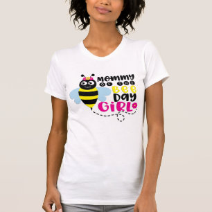 Camiseta Mamá Del Chica Del Cumpleaños De La Abeja
