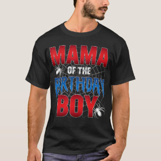 Camiseta Mamá del chico de cumpleaños Telaraña Fiesta de cu