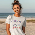 Camiseta Mamá del Club Social Deportivo de Sideline persona<br><div class="desc">Club social personalizado en línea lateral: Orgullosa madre deportiva o camiseta de novia</div>