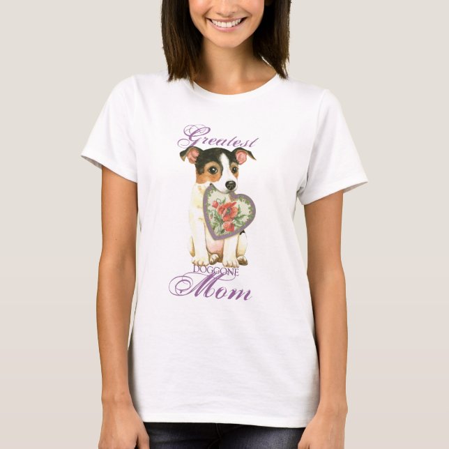 Camiseta Mamá del corazón de Jack Russell Terrier (Anverso)