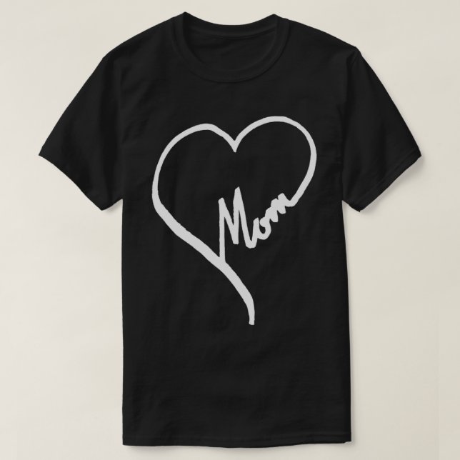 Camiseta Mamá del corazón del amor (Diseño del anverso)
