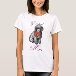 Camiseta Mamá del corazón del caniche miniatura