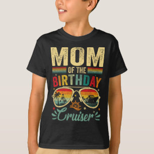 Camiseta Mamá Del Cruceros De Cumpleaños Sungles Vintage
