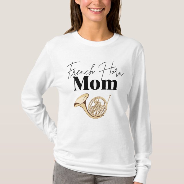 Camiseta "Mamá del Cuerno Francés: Una Sinfonía del Amor" (Anverso)