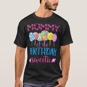 Camiseta Mamá Del Cumpleaños Cariño Candyland Candy Birt