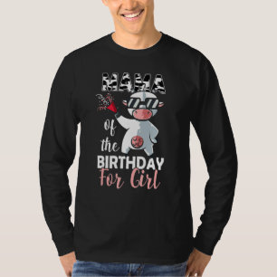 Camiseta Mamá Del Cumpleaños Chica Familia Vaca Primer Día 