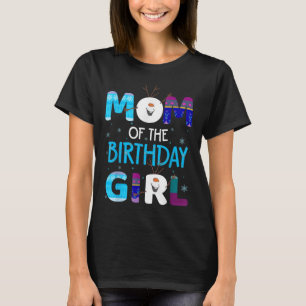 Camiseta Mamá Del Cumpleaños Chica Fiesta De Familia Snowma