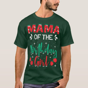 Camiseta Mamá Del Cumpleaños Chica Strawberry Tema Bday P