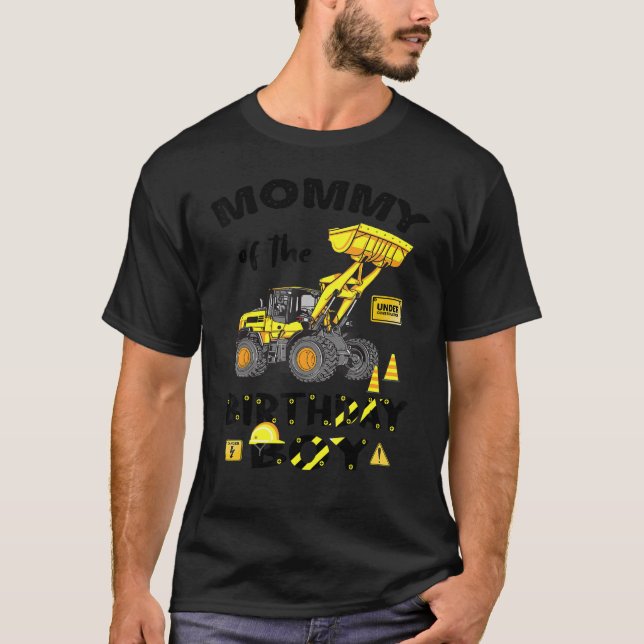 Camiseta Mamá Del Cumpleaños Construcción Cumpleaños Sí (Anverso)