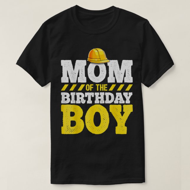 Camiseta Mamá del cumpleaños de construcción (Diseño del anverso)