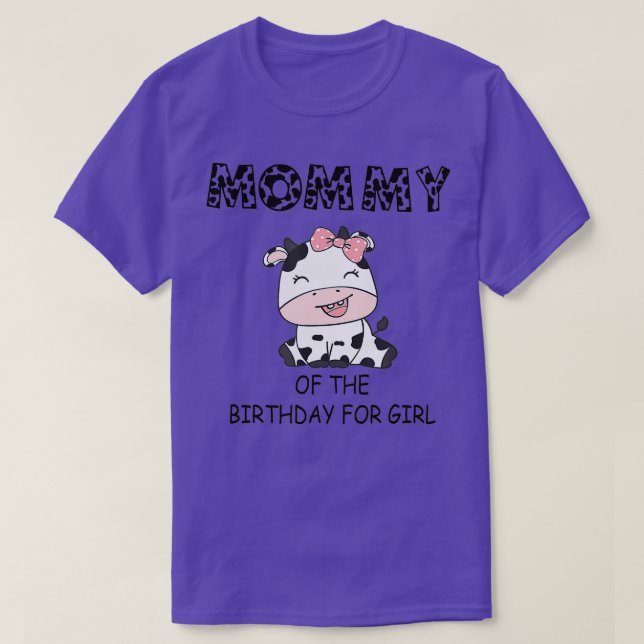 Camiseta Mamá del cumpleaños de la granja Chica (Diseño del anverso)