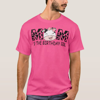 Camiseta Mamá del cumpleaños de la granja de vacas Chicas
