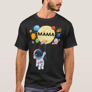 Camiseta Mamá Del Cumpleaños Del Niño Astronauta Espacio Pl