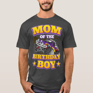 Camiseta Mamá del Cumpleaños del Niño Camión Monstruo Cumpl