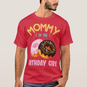 Camiseta Mamá Del Cumpleaños Donut Chica Hija Madre M