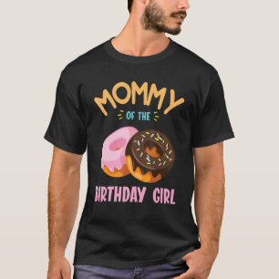 Camiseta Mamá Del Cumpleaños Donut Chica Hija Madre M