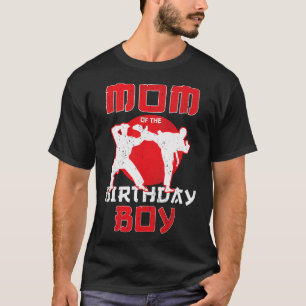 Camiseta Mamá Del Cumpleaños Karate Taekwondo Boy Martial A