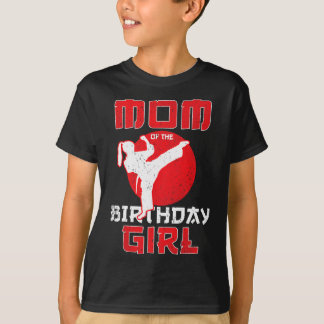 Camiseta Mamá Del Cumpleaños Karate Taekwondo Chica Martial
