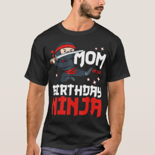 Camiseta Mamá del cumpleaños Ninja, Fiesta y mejor chico