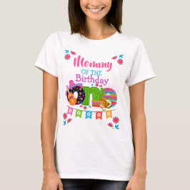 Camiseta Mamá del cumpleaños Una fiesta | Fiesta de México|