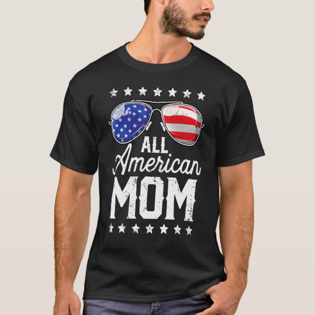 Camiseta Mamá Del Día de la Madre Del 4 De Julio De Toda La (Anverso)