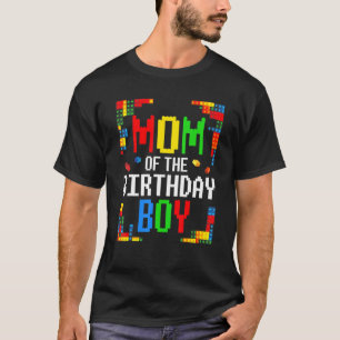Camiseta Mamá Del Edificio Del Niño De Cumpleaños Bloquea L