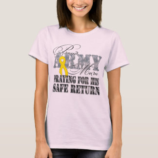 Camiseta Mamá Del Ejército Rezando Por Su Regreso Seguro