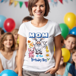 Camiseta Mamá del Fiesta de Animales de la Granja de Cumple