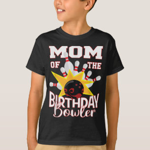 Camiseta Mamá Del Fiesta De Bolos De Cumpleaños Bowler